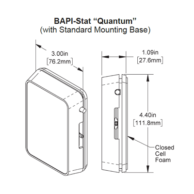 BAPI BA/-B4 BAPI-Stat 4 Room Temperature Sensor with no Display