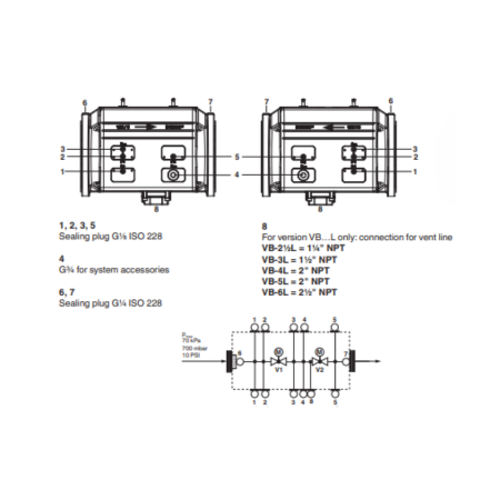 274659-Dungs 274659 MultiBloc MBE ValveBody (VB-065) DN 65 10 Psi - Burner  Depot | Shop for Burners, Nozzles & Valves
