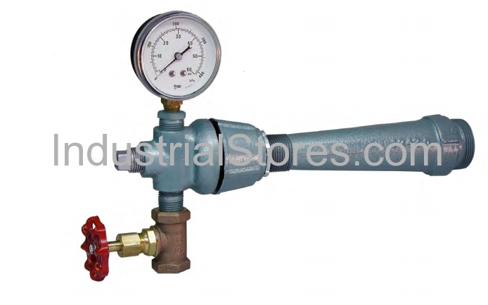 Pyronics 2202-24-HC, 1" Inlet NPT With Needle Valve Pressure Gauge