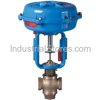 Powers Process 593SD200SBCS46ES Flowrite II Heavy Duty Bronze Control Valve Single Seat 2" Screwed End Connection Bronze Valve Trim Fail Open Teflon V-Ring