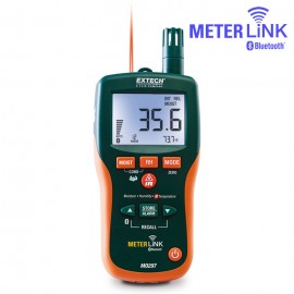 Extech MO297 Pinless Moisture Psychrometer with IR Thermometer and Meterlink