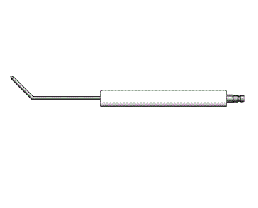 Flame Rod EWBUNI-1 with 2 Insulators 6-32 Base Stud and Bent Kanthal Tip