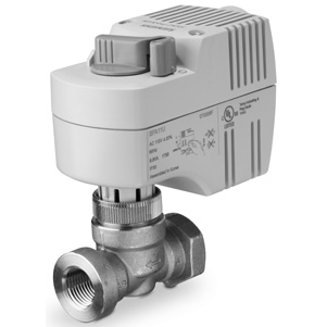 Siemens Building Technology 240-00213 Two-Way Zone Valve Assembly 120V Normally Closed Spring Return Actuator 1" 7.0Cv