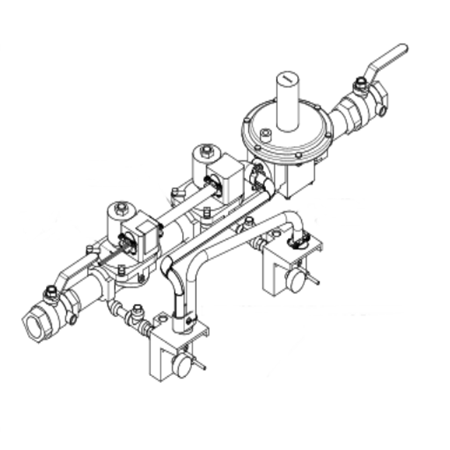 Wayne Combustion 63795-001 Gas Train For LC1500 Burner